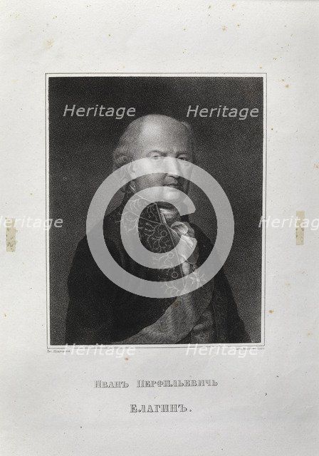 Ivan Perfilievich Yelagin (1725-1794), Mid of the 19th cen.. Artist: Shchedrovsky, Ignati Stepanovich (1815-1870)