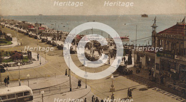 Clarence Esplanade and Pier, Southsea, Hampshire, c1930s. Artist: Unknown.