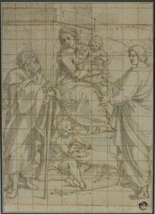 Holy Family with Saint John the Evangelist and the Infant John the Baptist, n.d. Creator: Bartolomeo Cesi.