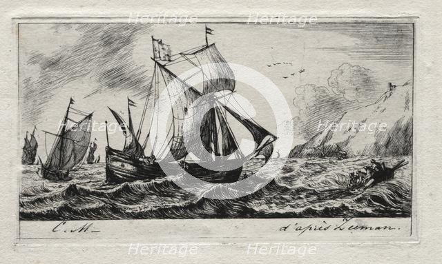 The Galliot of Jean de Vyl of Rotterdam, 1850. Creator: Charles Meryon (French, 1821-1868).