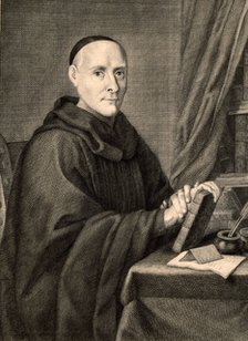 Fray Benito Jerónimo Feijoo (1676-1764), Spanish Benedictine monk and scholar, engraving in the c…