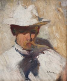 Portrait of Painter Tadeusz Rychter in the Sun, c1925. Creator: Stanislaw Janowski.