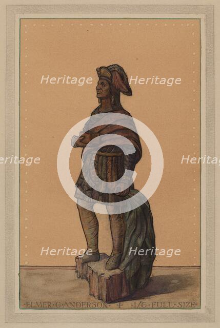 Wooden Indian, c. 1936. Creator: Elmer G Anderson.