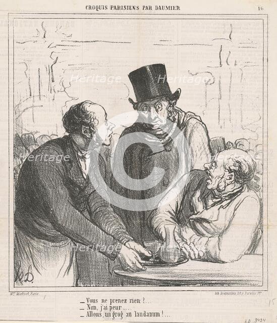 Vous ne prenez rien?, 19th century. Creator: Honore Daumier.