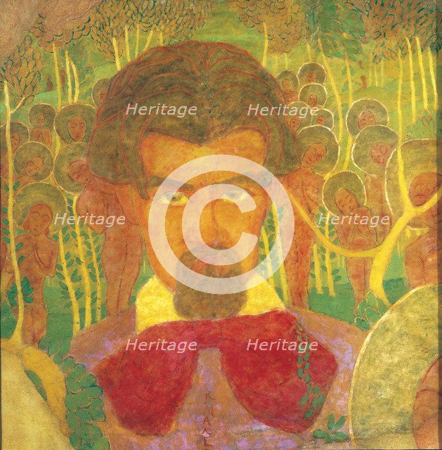 Self-portrait. Sketch for a fresco painting.