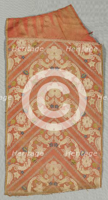 Silk Fragment, 18th century. Creator: Unknown.