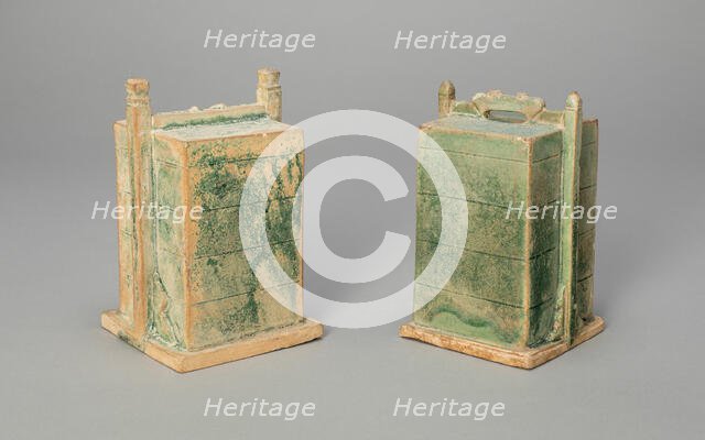 Miniature Stacked Boxes Simulating Food Containers (Mingqi), Ming dynasty (1368-1644). Creator: Unknown.