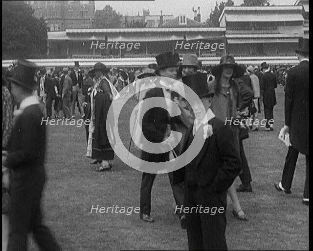Crowds Milling at Lord's Cricket Ground, 1921. Creator: British Pathe Ltd.