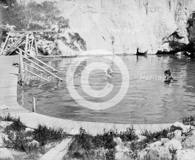 Canadian National Park, the basin, lower spring, Banff, Alberta, Canada, ca 1902. Creator: Unknown.