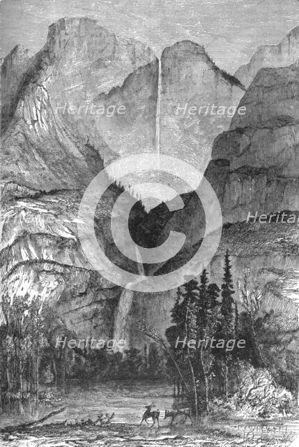 'The Grand Cascade of Yosemite; California and its prospects', 1875. Creator: Frederick Whymper.