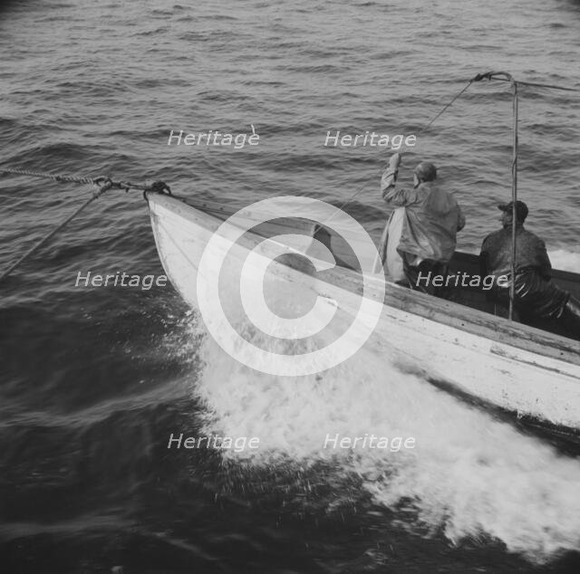 On board the fishing boat Alden, out of Gloucester, Massachusetts, 1943. Creator: Gordon Parks.