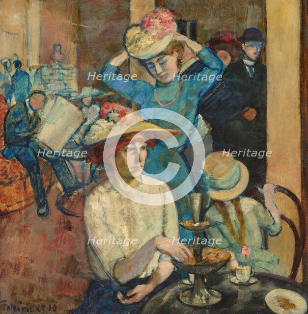 In the Café, 1910. Creator: Friedrichs, Fritz (1882-1928).