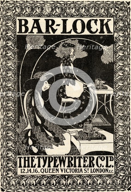 Bar-Lock Typewriter, 19th century. Artist: Unknown