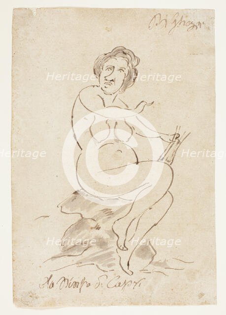 The Nymph of Capri, 1694-1755. Creator: Pier Leone Ghezzi.