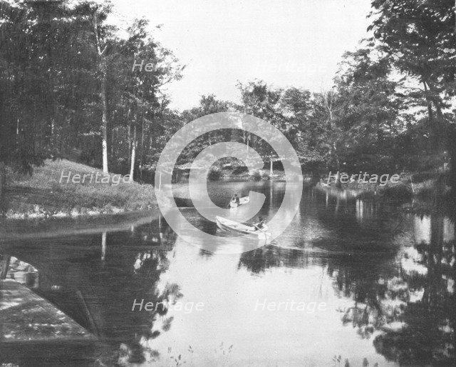 Lakelet in the grounds of the Soldiers Home, Milwaukee, Wisconsin, USA, c1900.  Creator: Unknown.