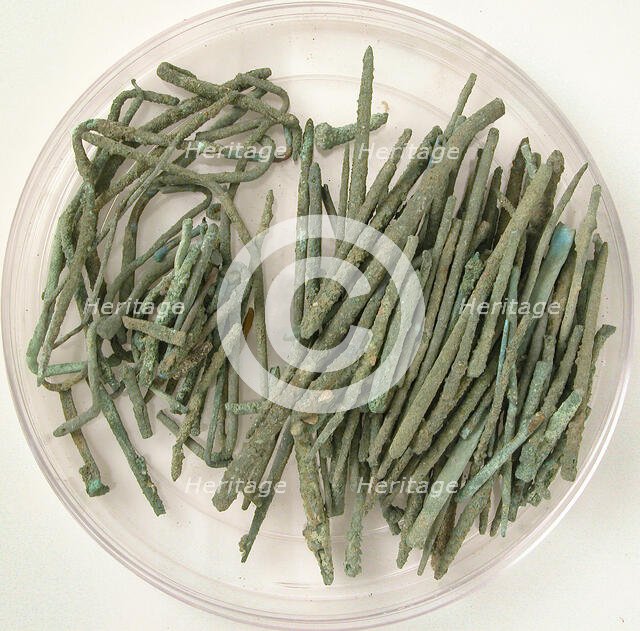 Pin, Wire and Nail Fragments, Coptic, 4th-7th century. Creator: Unknown.