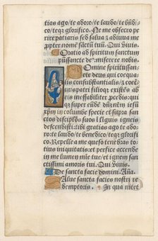 Manuscript with handwriting, possibly from a book of hours, c.1500-c.1599. Creator: Anon.
