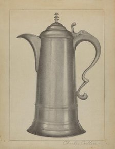 Pewter Flagon, 1936. Creator: Charles Cullen.