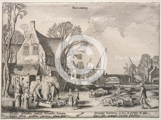 The Twelve Months: November. Creator: Jan van de Velde (Dutch, 1620-1662).