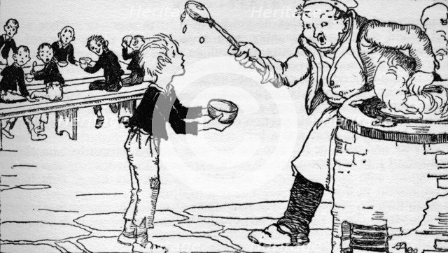 'Oliver Asks For More', 1937. Artist: Anne Anderson.