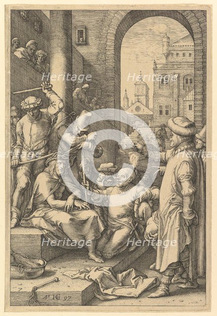 The Crowning with Thorns, from The Passion of Christ, 1597. Creator: Hendrik Goltzius.