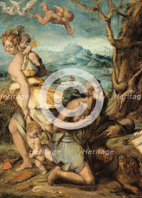 The Temptation of Saint Jerome, 1541/48. Creator: Giorgio Vasari.