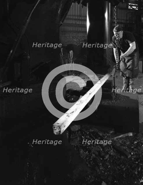 Forging at J Beardsley, Sheffield, South Yorkshire, 1966.  Artist: Michael Walters