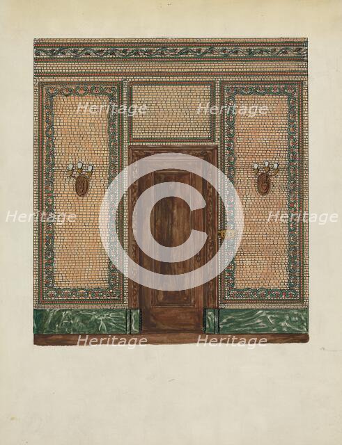 Marble Mosaic Wall, c. 1936. Creator: Ellen Duncan.