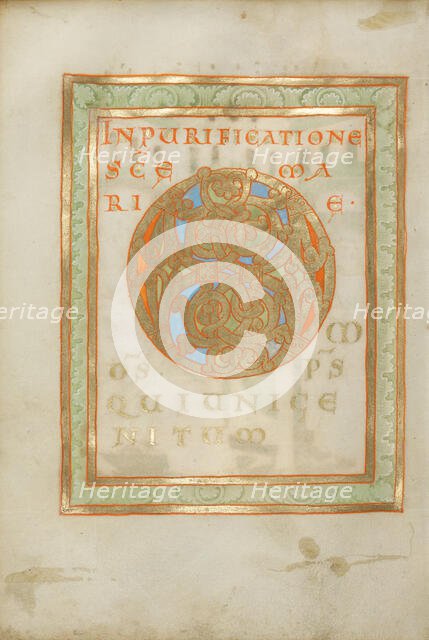 Decorated Incipit Page; Benedictional, about 1030-1040. Creator: Unknown.