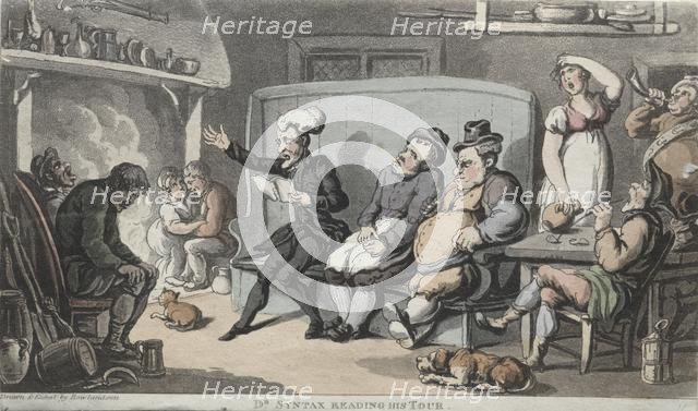 The Rev. Dr. Syntax Reading his Tour. Creator: Thomas Rowlandson (British, 1756-1827).
