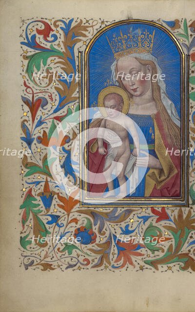 The Virgin and Child; Book of Hours, about 1450-1455. Creator: Unknown.