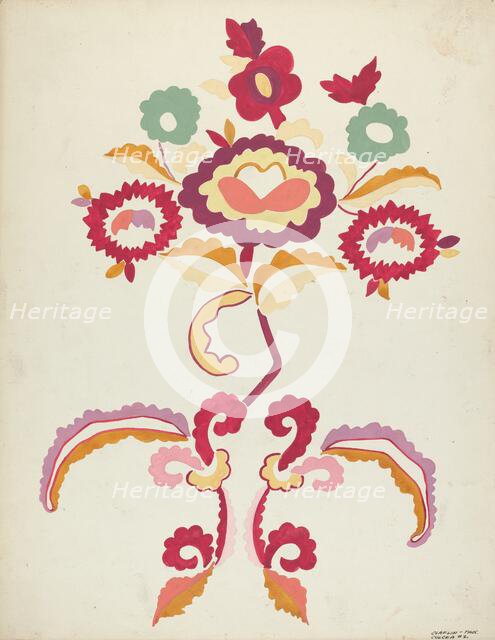 Design from a Proposed Portfolio, 1935/1942. Creator: Majel G. Claflin.