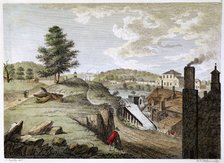 Greenfield Brass Mill near Holywell, Flintshire, Wales, 1792. Artist: WC Wilson