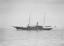 The steam yacht 'Sirocco', 1911. Creator: Kirk & Sons of Cowes.