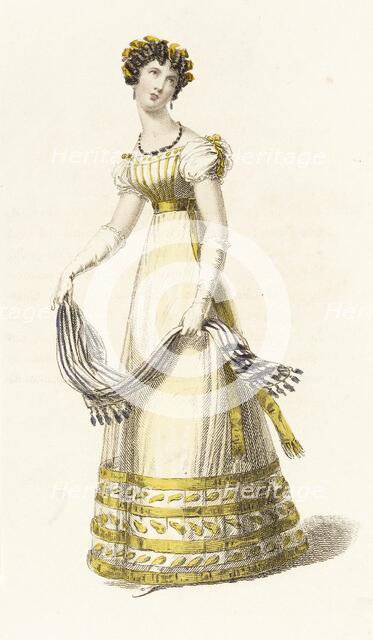Fashion Plate (Trage de Tarde), 1825. Creator: Rudolph Ackermann.