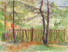 Trees and a fence. Creator: Maria Wiik.