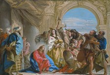 Christ and the Woman Taken in Adultery, 1752. Creator: Giovanni Domenico Tiepolo.