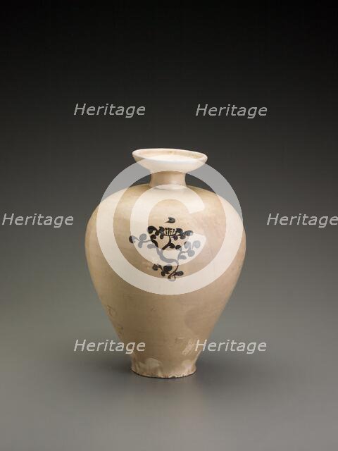 Broad jar with floral design, about 1100. Creator: Unknown.