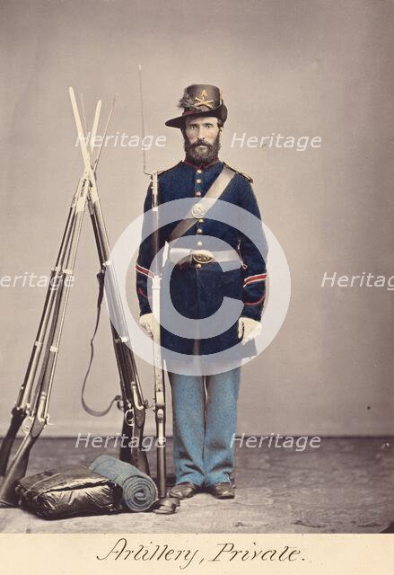 Artillery, Private, 1866. Creator: Oliver H. Willard.