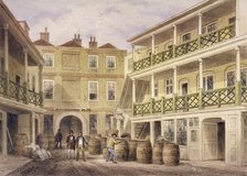Bell Inn, Aldersgate Street, London, 1857. Artist: Thomas Hosmer Shepherd