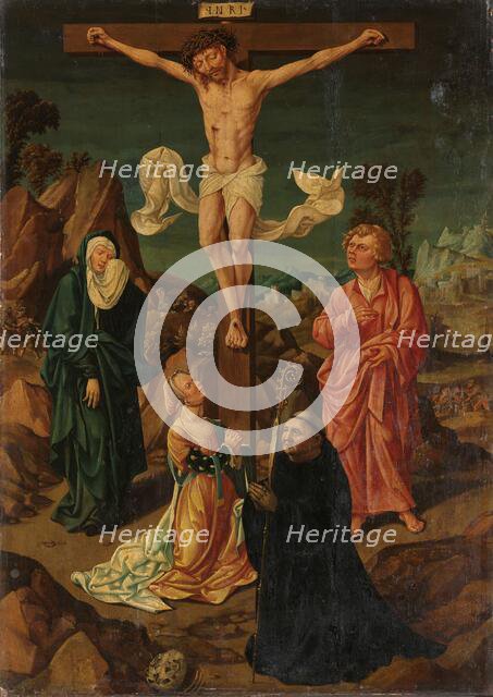 Crucifixion with the Virgin, Saint John, Mary Magdalene, a Donor, 1500-1530. Creator: Anon.
