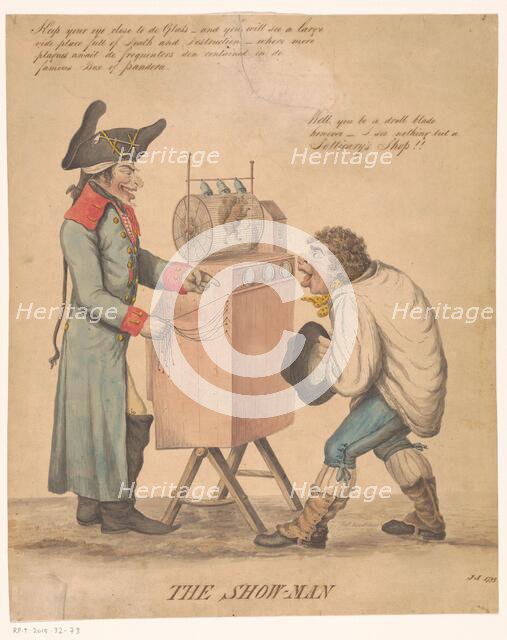 The Show-man, 1799.  Creator: Monogrammist J.A..