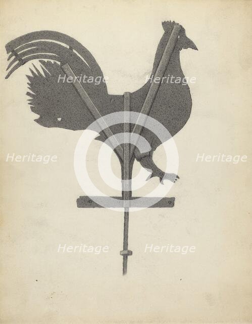 Cock Weather Vane, c. 1939. Creator: Joseph Stonefield.