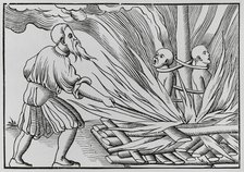 Torture by fire, 1552, (1878).  Creator: Unknown.