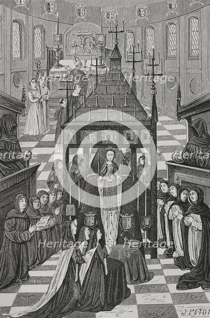 Funeral of Anne of Brittany, (1477-1514), Duchess of Brittany and Queen consort of France (1877).  Creator: Unknown.