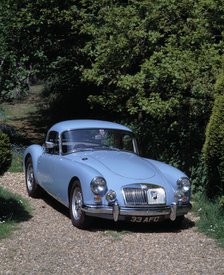 1959 MG A Twin Cam Coupe. Artist: Unknown.