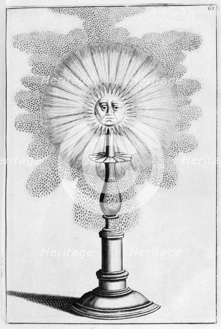 Sun ornamental fountain design, 1664. Artist: Georg Andreas Bockler