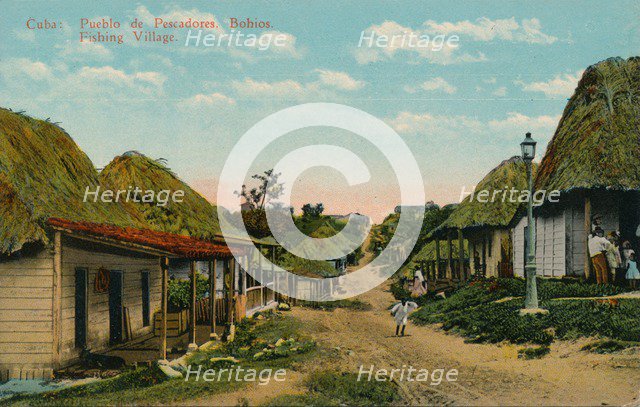 'Cuba: Pueblo de Pescadores. Bohios. Fishing Village', 1919. Artist: Unknown.