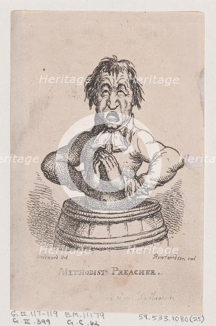 Methodist Preacher, April 1808., April 1808. Creator: Thomas Rowlandson.