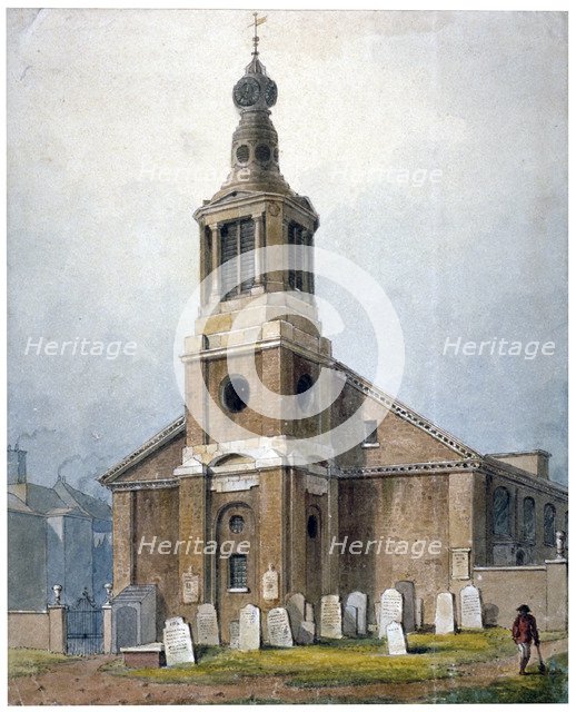 Church of St Anne, Dean Street, Soho, London, 1828. Artist: George Shepherd